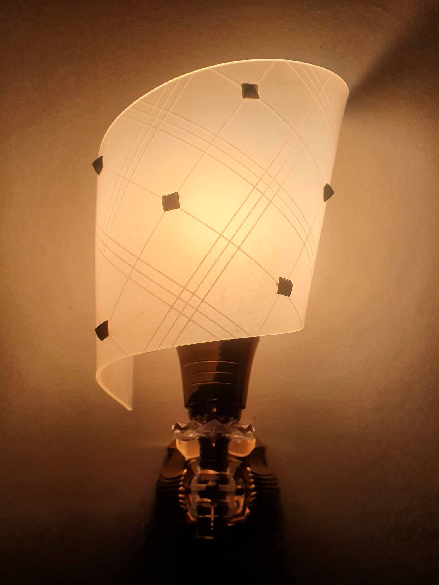Pair of vintage rockabilly wall lights from the 60s