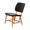 Scandinavian vintage black leather chair