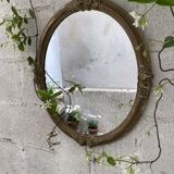 Ancient oval mirror 47x57cm