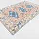 6x10 Salmon & Blue Comtemporary Vintage Rug, 194x297Cm