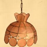 Pair of mother-of-pearl and brass suspensions