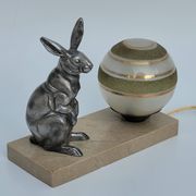 Ancienne  lampe de chevet veilleuse  art déco lapin dlg benjamin rabier