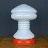 Vintage table lamp in white opaline glass, Italy, 1970s