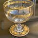 Coupe en verre à décor de vigne dorée