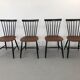 Swedish Teak Chairs by S. E. Fryklund for Hagafors, 1960s, Set of 4