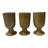 Set of 3 Digoin stoneware cups