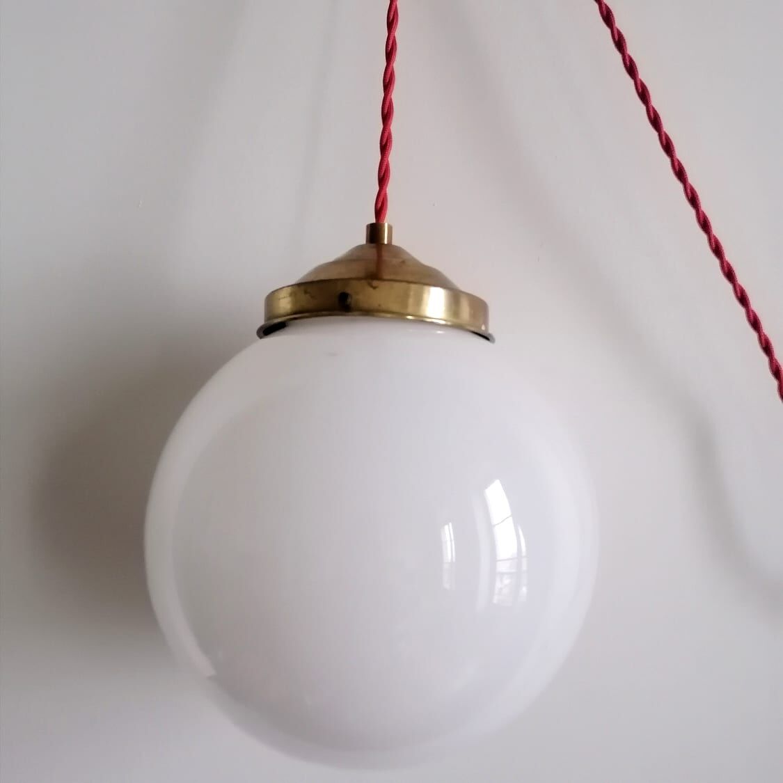 1950s opaline portable lamp
