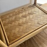 Vintage bamboo bedside table