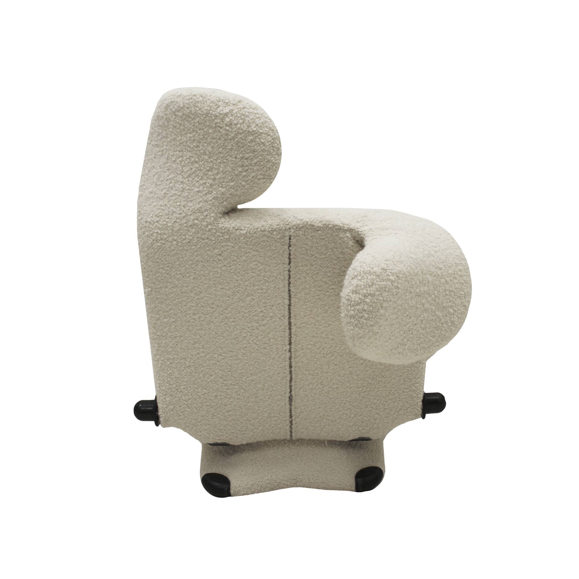 Wink White Armchair Designed by Toshiyuki Kita for Cassina, 1980s