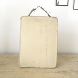Miroir blanc ancien 24 x 18 cm
