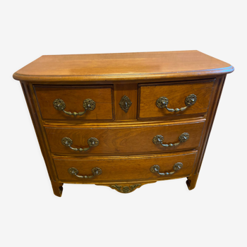 Louis XIV style chest of drawers in cherry, 4 drawers. Perfect condition.