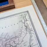 Ancient Egypt, original map printed in 1852.