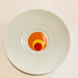 Set 6 cups patterned circles of the 70s Amap Italy- vintage-retro-pop-kitchen