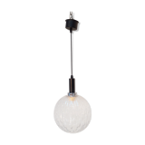 Suspension boule en verre des années 70