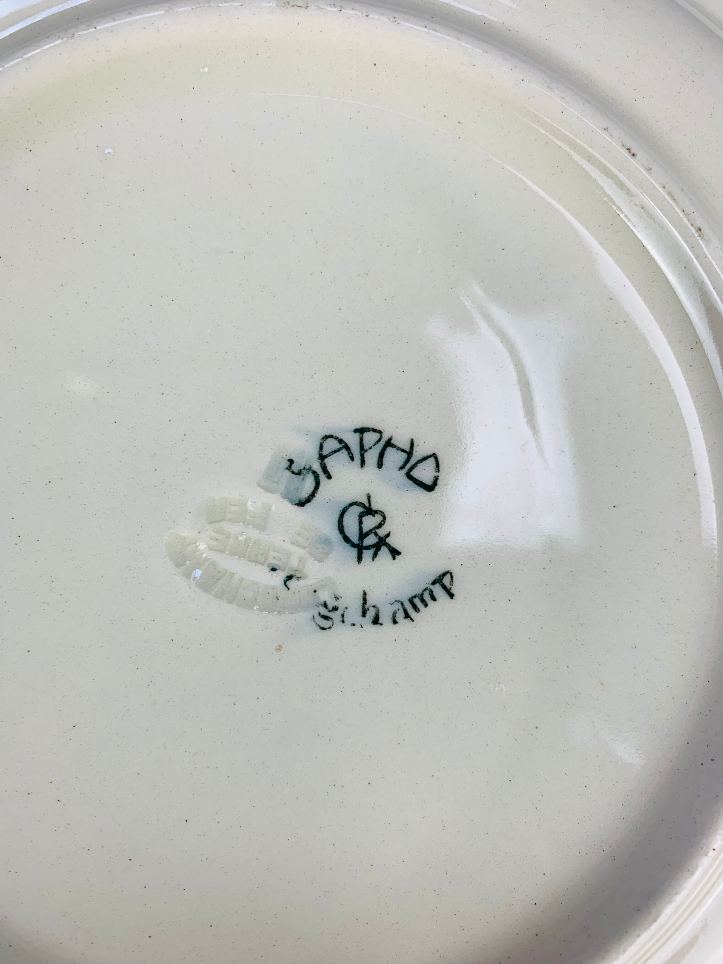 6 Sapho Lonchamp soup plates, iron earth