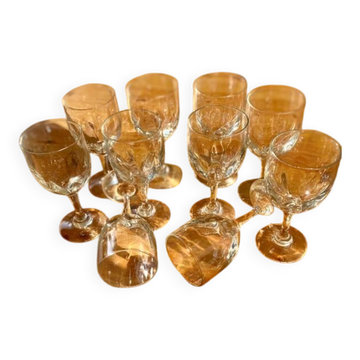 Vintage white wine glasses
