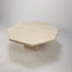 Italian travertine octagon coffee table, 1980