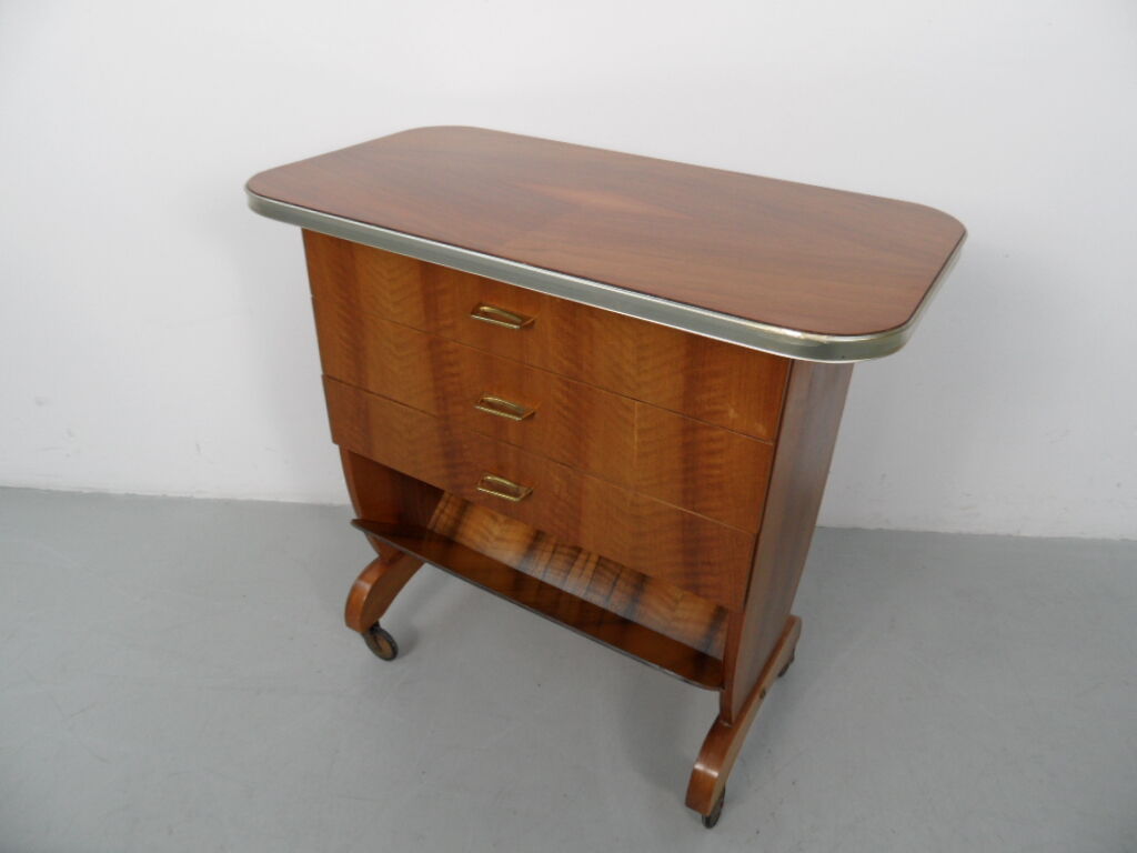 Mid -Century walnut trolley 1950s
