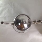 Teapot and milk jug in silver metal, Félix Frères