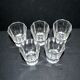 Baccarat lot de 5 verres à liqueur art déco en cristal taillé à pans coupés pour cave à liqueur