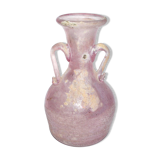 Murano Iridescent Pink Blown Glass Amphora Vase - Ancient Roman?