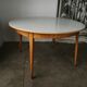 Vintage round table wood and formica