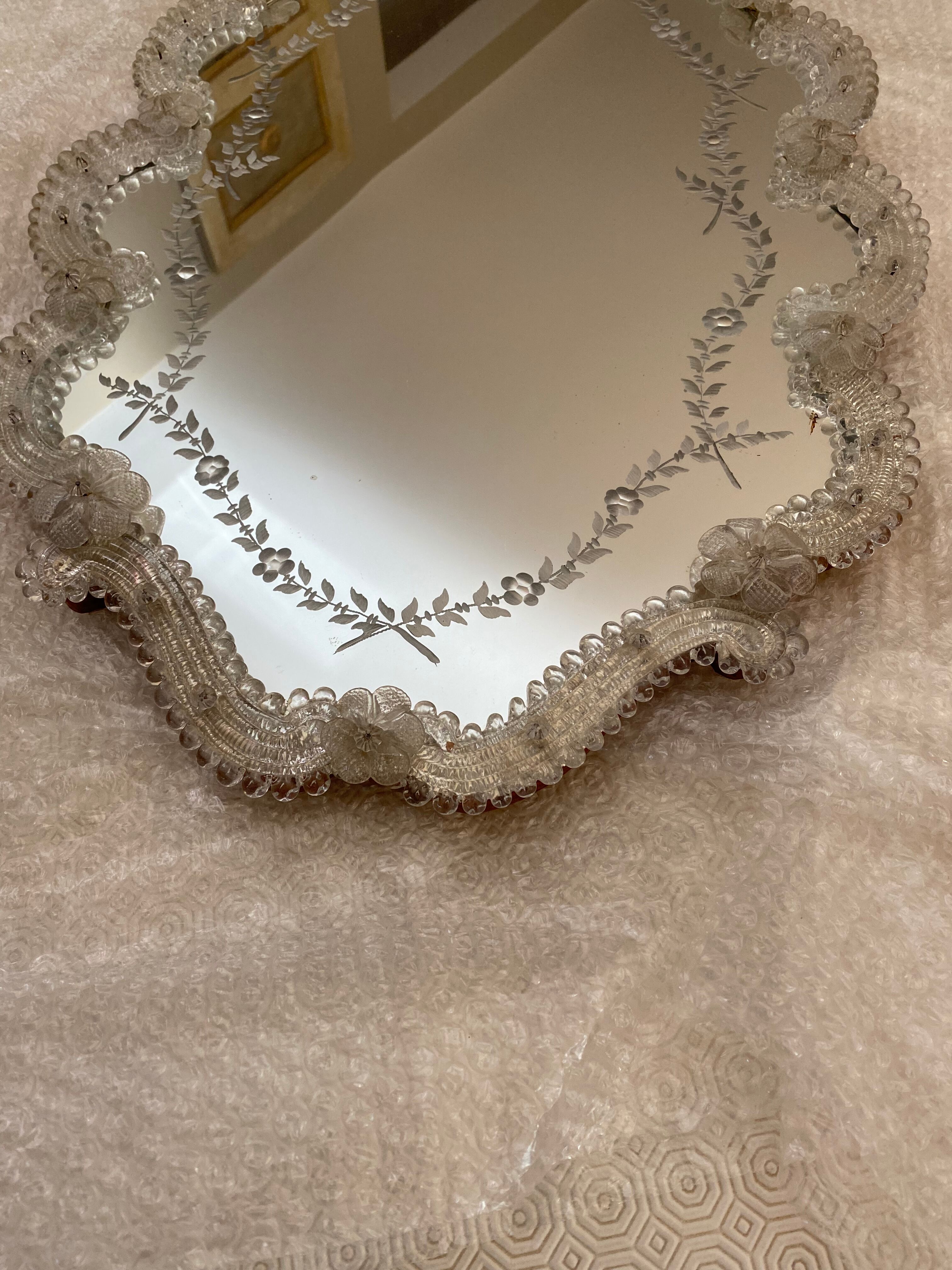 Old venetian murano mirror