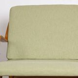 Danish 2-seater sofa in laminated beech and mahogany model AX by Peter Hvidt