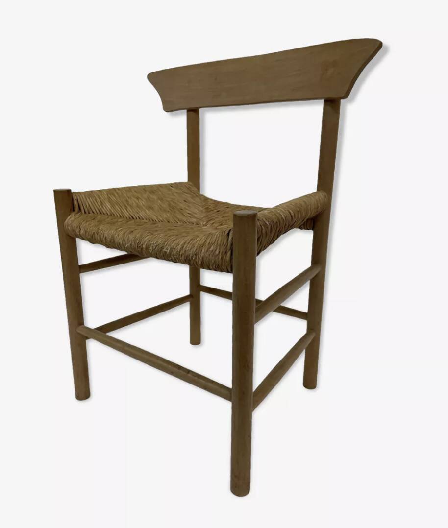 Vintage chair danish design papercord 60s dining chair