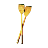 Pair of old wooden oars
