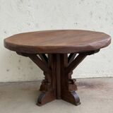 Solid wood round table