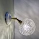 Vintage moulded glass globe wall light