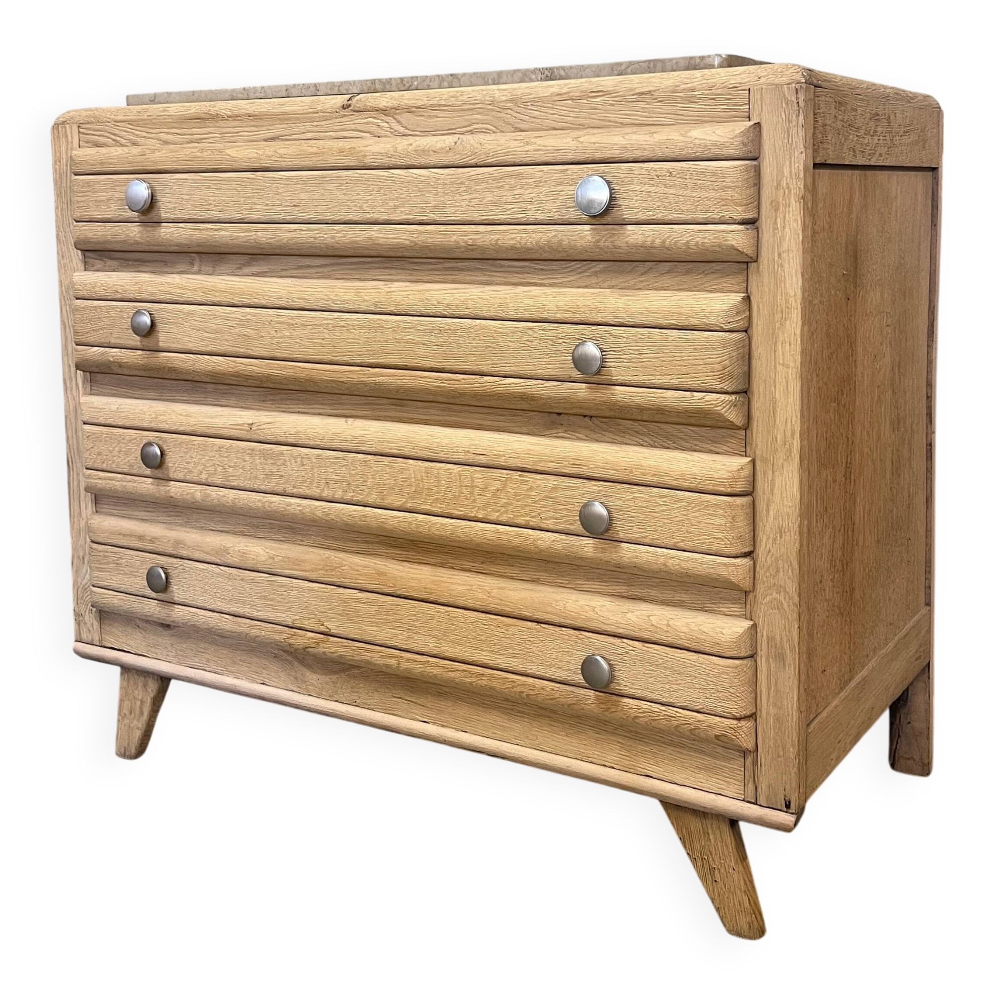 Commode vintage chêne brut