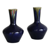 Paire de vases anciens bleus