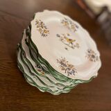 Plates in earthenware Moustiers 18th