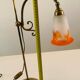 Antique desk lamp - Tulip glass paste signed Muller Frères