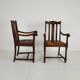 Paire de fauteuils en chêne F. Parker & Son – XIXe siècle anglais