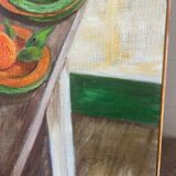 Still life and staircase, signed