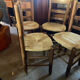 Series of 4 oak chairs mulched 50s