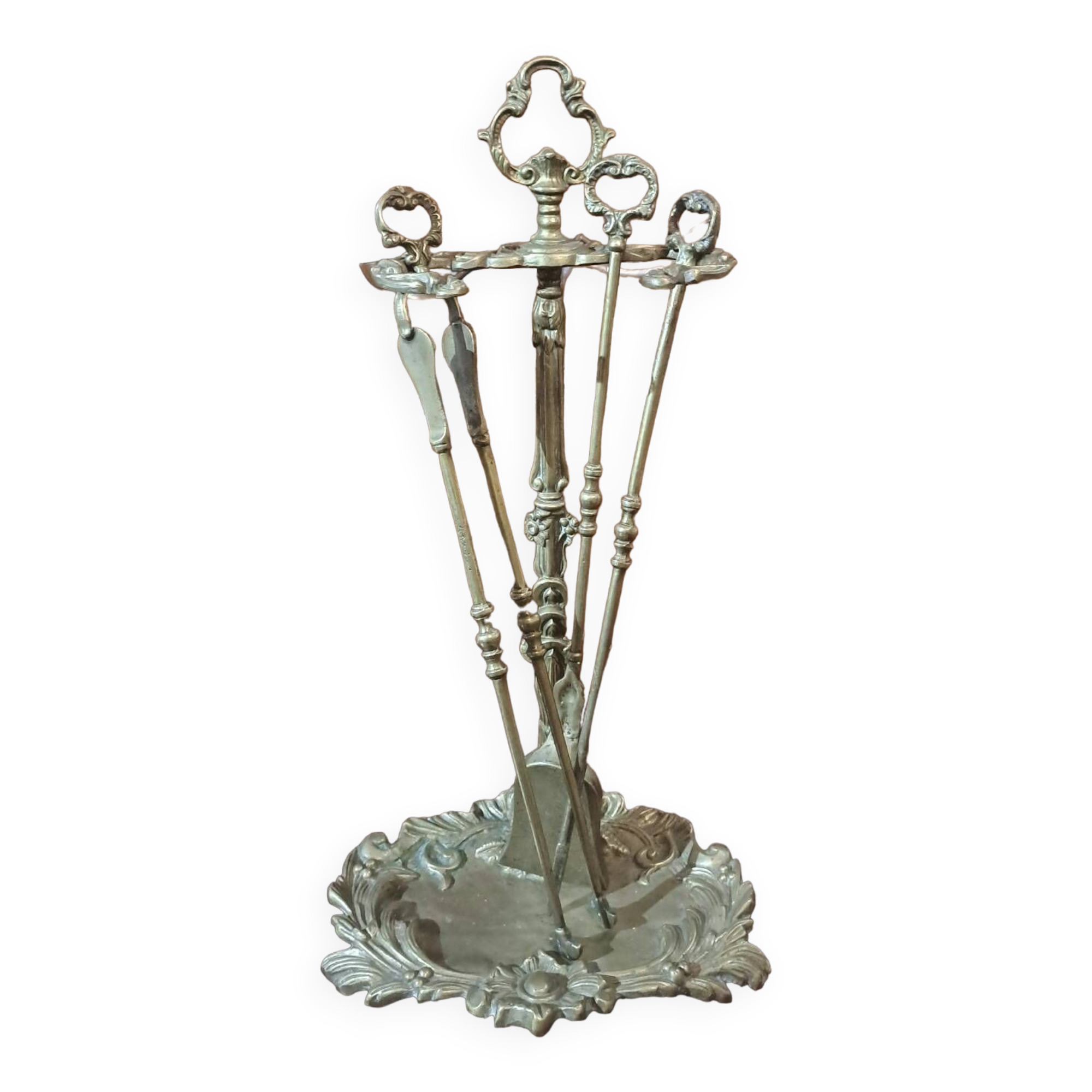 Bronze fireplace set