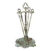 Bronze fireplace set