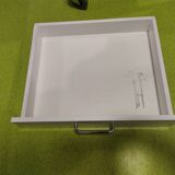 Medical trolley stainless steel, white lacquered 4 drawers