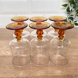 Set of 6 Luminarc white wine glasses Antique model