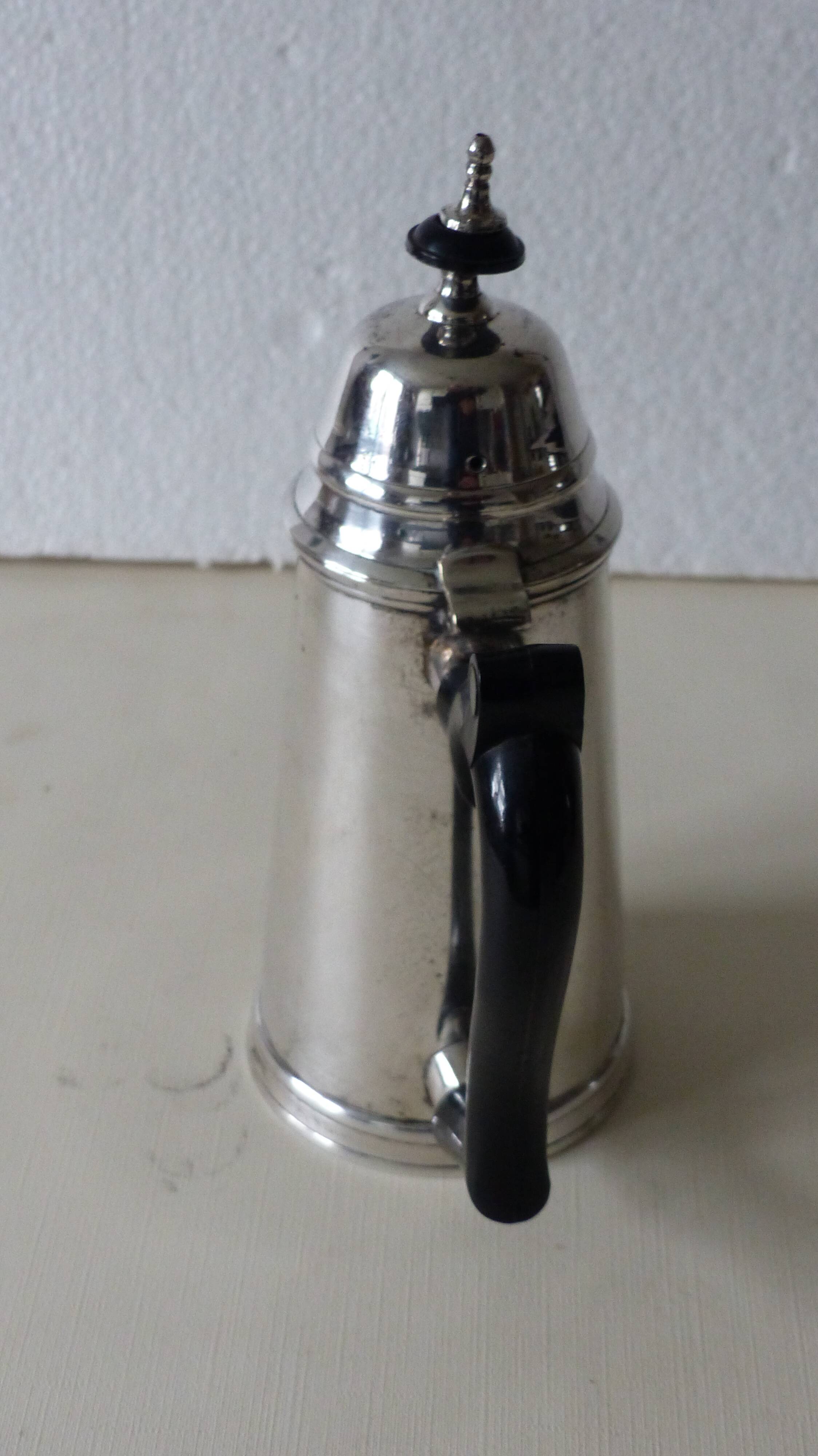 Silver-plated metal teapot