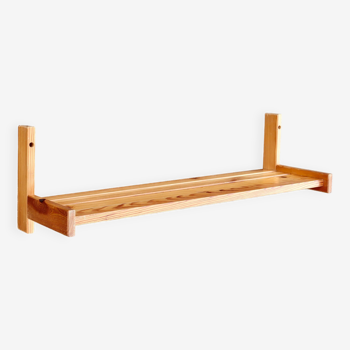 Pine wood shelf, luggage rack, 1960s