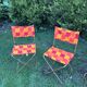 Set of 4 vintage 1970s camping folding chairs