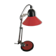 Vintage red articulated office lamp