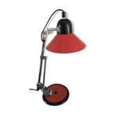 Lampe de bureau articulée rouge vintage