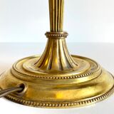 Lamp solid brass and vintage fabric