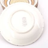 Six soup plates in Gien earthenware, Etna model, 1970s
